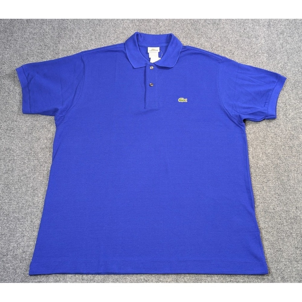 NWT Lacoste Classic Fit Polo Shirt Mens Size 7 XL Blue 100% Cotton Crocodile Log - Picture 2 of 14